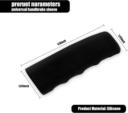 Miniatura 2 de QODOLSI 1 funda para manija de freno de mano para automóvil, 4.8 x 1.65 x 1.41 pulgadas, fundas de freno de estacionamiento antideslizantes