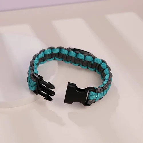 Miniatura 5 de Pulsera de alerta médica Paracord para hombres y mujeres Pulsera de identificación médica de acero inoxidable con hebillas de liberación lateral