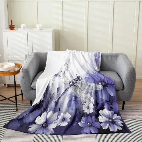 Miniatura 26 de Erosebridal Manta de abeja de 40 x 50 pulgadas, manta de sherpa cálida con estampado de animales 3D para sofá de cama, manta de microfibra suave