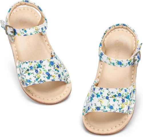 Miniatura 20 de THEE BRON Sandalias de gladiador para niñas pequeñas, zapatos cómodos acolchados para jugar en verano de princesa