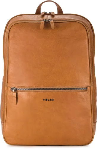 Miniatura 2 de VELEZ Mochila unisex de cuero de grano completo + cartera plegable con clip para dinero, Velez Mochila unisex de cuero + cartera plegable negra