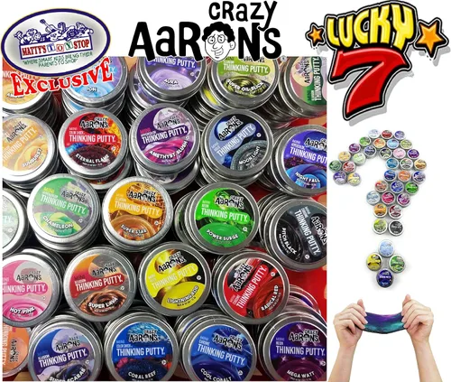 Miniatura 2 de Matty's Toy Stop Crazy Aaron's Putty Mini Tins Lucky 7 Surprise Gift Set Party Bundle – Paquete de 7 (0.47 oz cada uno), varios