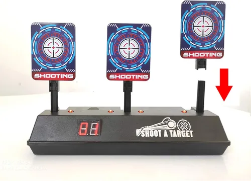 Miniatura 7 de Objetivo de disparo electrónico, reinicio automático, objetivo de puntuación digital para pistola de juguete, juguetes de regalo para niños, niñas