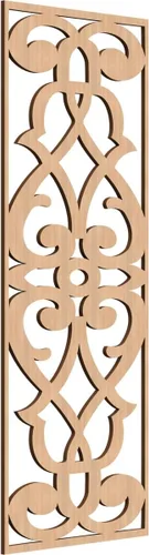Miniatura 56 de 9 3/8"W x 24 3/8"H x 1/4"T Bellaire Decorativos Paneles de pared de madera calado, abedul