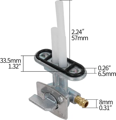 Miniatura 2 de Válvula de combustible, llave de purga, interruptor de tanque de combustible, línea de combustible, filtro de combustible y clips para XR50, XR50R