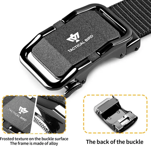 Miniatura 3 de Cinturón de nailon para hombre, cinturones tácticos, cinturón de lona transpirable con hebilla