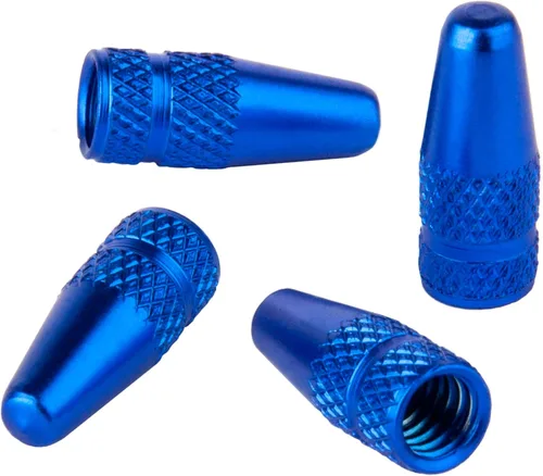 Miniatura 16 de Presta - Tapones de válvula de aluminio anodizado, uso en válvulas Presta/Francesas, diseños: bala, cohete, hamburguesa, cohete de bolsillo