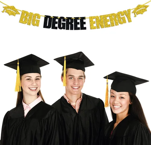 Miniatura 4 de Cartel de energía de gran grado, clase de 2026/felicitaciones, licenciatura/maestría, doctorado, suministros de decoración de fiesta de graduación