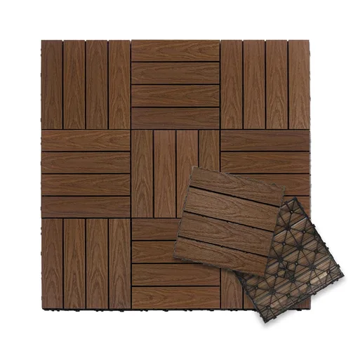 Miniatura 11 de NewTechWood UltraShield Naturale - Azulejo compuesto para exteriores (1 pie x 1 pie), color rosa de Seúl (10 pies cuadrados por caja)