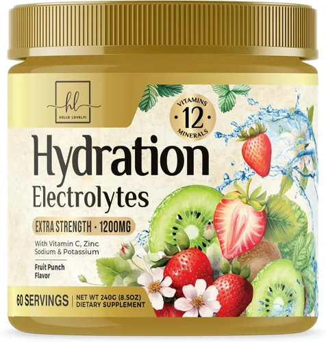 Mezcla de bebidas de electrolitos de hidratación, polvo de hidratación rápida con 6 electrolitos y minerales, reposición diaria, cero azúcar, ceto,