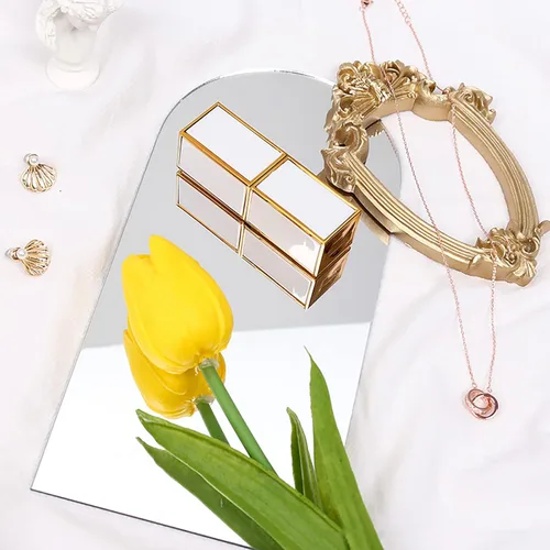 Miniatura 3 de Juego de 4 accesorios geométricos de espejo para fotos, tablero de reflejo de espejo acrílico, accesorios de fondo de fotografía para productos