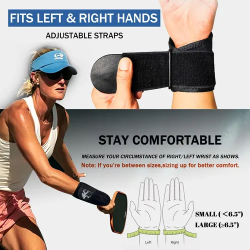 Miniatura 5 de Pickleball Dink & Drop Trainer Muñequera - Soporte de muñeca para hombres y mujeres, reduce la fatiga y mejora la precisión