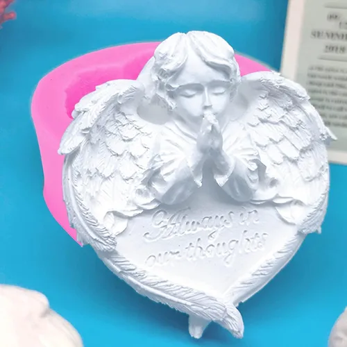 Miniatura 3 de Resina de ángel 3D, vela, silicona de ángel, herramientas para hornear 3D, jabón de pudín de pastel de luna de chocolate, decoración de pasteles