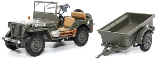 Miniatura 4 de Motor city classics - Camión utilitario a escala 1:43 de 1/4 toneladas con remolque - Militaria fundido a presión por Motor city classics