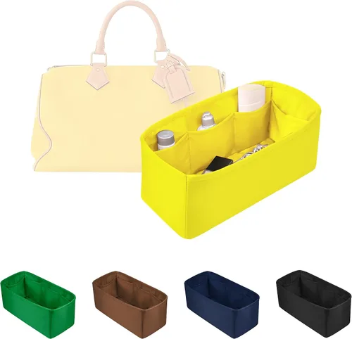 Miniatura 19 de Organizador de bolso para bolsa de lujo, tela de satén ligera y suave con bolsillos, ideal para viajes, compras y uso diario, opciones multicolor
