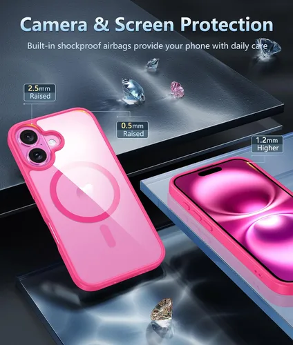 Miniatura 11 de FNTCASE Funda para iPhone 13 Pro-Max: Fundas magnéticas transparentes compatibles con Magsafe Slim anti amarillamiento protección contra caídas