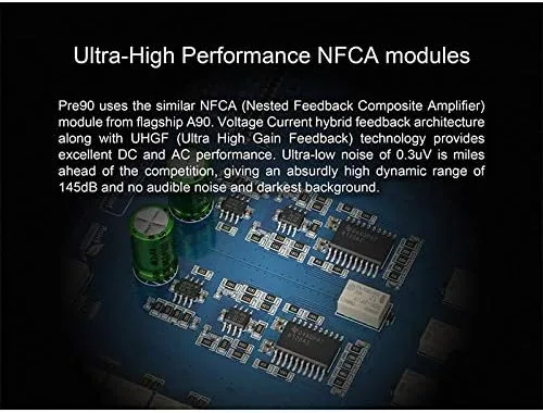 Miniatura 4 de Topping Pre90 Preamplificador y Ext90 Extensor de entrada de audio de alta resolución Módulos NFCA 2RCA 4XLR Combinación (negro, Pre90)