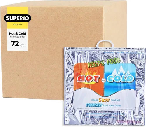 Miniatura 46 de Superio Bolsas aisladas para bebidas frías y calientes para entrega de alimentos, bolsas de compras de comestibles, almacenamiento de alimentos