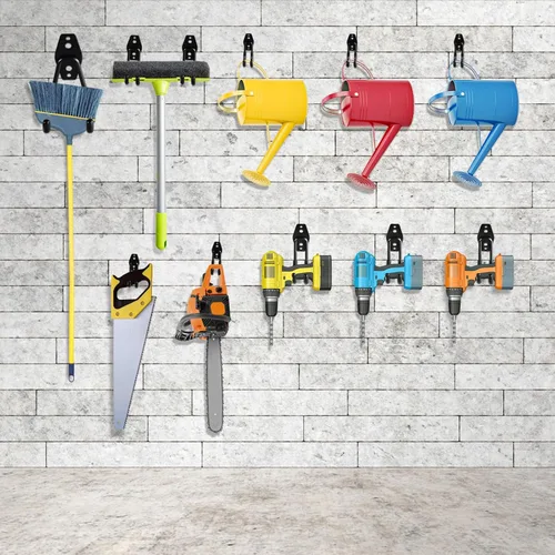 Miniatura 7 de HUPBIPY Ganchos de Garaje de Servicio Pesado Paquete de 6, Colgador Pequeño en Forma de U de 2.8 Pulgadas, Sistema de Almacenamiento Montado