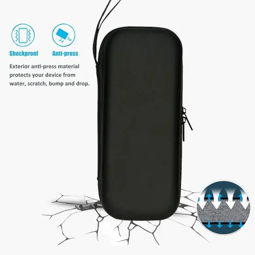 Miniatura 9 de INVODA Estuche rígido para afeitadora de acabado táctil impecable cuerpo recargable para mujer, afeitadora y recortadora de viaje, bolsa protectora