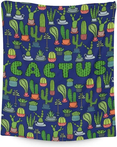 Miniatura 22 de Manta de cactus – Suave, mullida y cálida – Manta pequeña de 30 x 40 pulgadas para regazo y cuna, manta estética azul oscuro, regalo