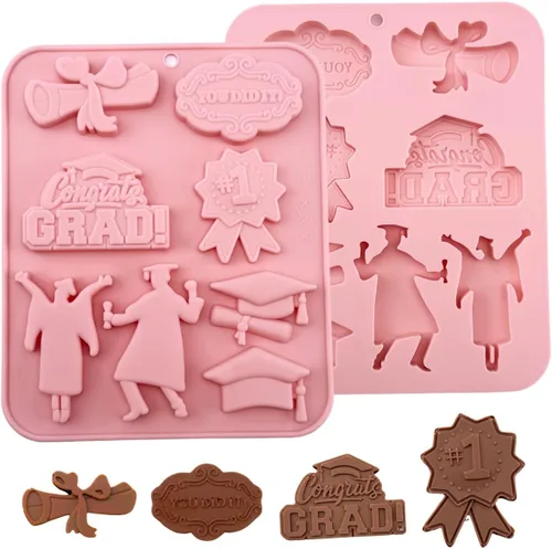 Miniatura 14 de 1 molde de silicona para chocolate de Navidad, hombre de jengibre, árbol de Navidad, Papá Noel, medias, muñeco de nieve y campana, moldes 3D