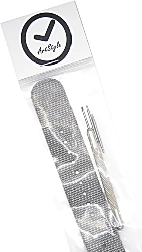 Miniatura 44 de ArtStyle Correa de reloj con correa de nailon de calidad de 0.069 pulgadas de grosor y hebilla cepillada resistente