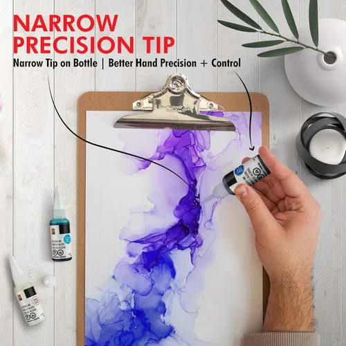 Miniatura 4 de Marabu Tinta de alcohol para resina epoxi, juego de 6 colores clásicos de tinta de alcohol, tintas de alcohol vibrantes y versátiles para arte