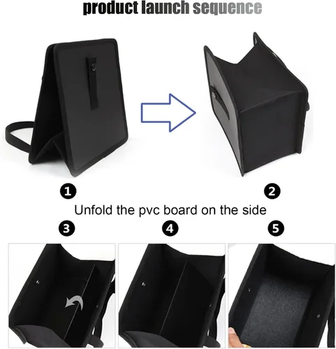Miniatura 6 de Miytsya Pack-1 Bolsa de basura colgante para automóvil, organizador de bolsa de basura impermeable de alta calidad, 8.7 x 8.7 x 5.7 in (negro)
