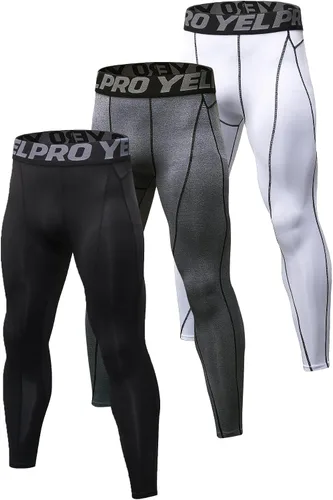 Queerier Pantalones de compresión para hombre, mallas de entrenamiento, leggings atléticos, frescos, para yoga, gimnasio, ropa