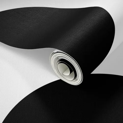 Miniatura 2 de Papel tapiz para despegar y pegar, diseño de lunares, círculos negros y blancos, moderno, geométrico, extraíble, por Spoonflower