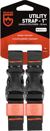 Miniatura 18 de GEAR AID Correas de uso general con hebilla de liberación lateral, asegura y comprime equipamiento de camping, ciclismo, caza, navegación, ancho