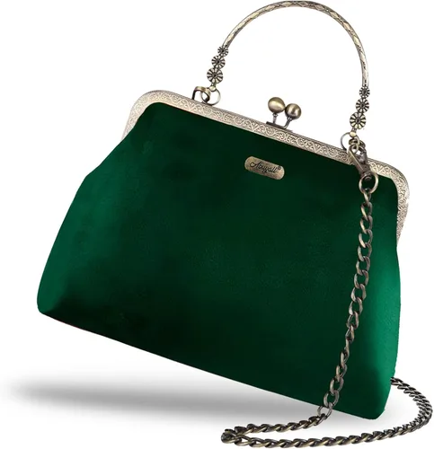 Miniatura 7 de Bolso floral con asa superior, bolso de noche Kiss Lock para mujer, bolso vintage