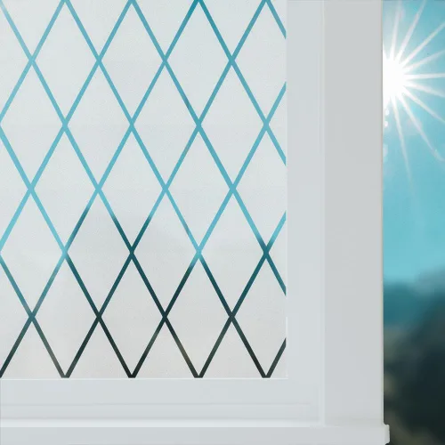 Miniatura 11 de Película para ventana, tinte de vidrio esmerilado, bloque solar de celosía negra, 17.3 x 78.7 pulgadas