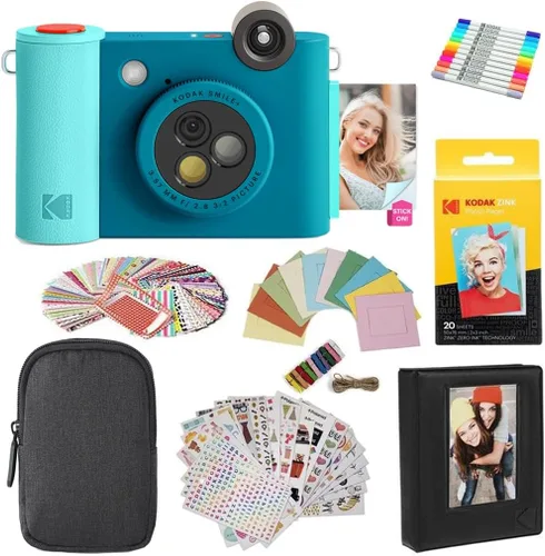 Miniatura 23 de Kodak Smile+ Paquete de regalo para cámara e impresora digital instantánea 2 en 1 + estuche + papel fotográfico Zink 2 x 3 con parte trasera Rojo