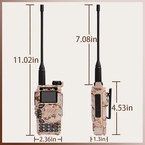 Miniatura 6 de Walkie Talkie UV-K5 5W Dual Band UHF VHF USB-C Cargador Radio bidireccional DTMF FM Scrambler NOAA Frecuencia inalámbrica Copia Jamón Radio de mano