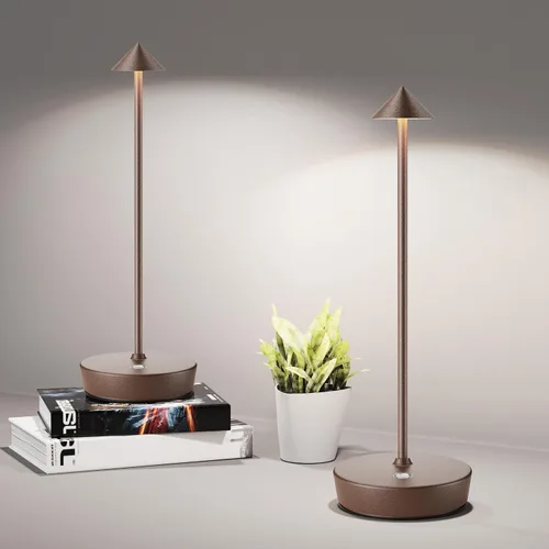 Miniatura 12 de Lámparas de mesa inalámbricas recargables, 6000 mAh, funciona con pilas, lámpara de escritorio LED para exteriores, impermeable, portátil, táctil