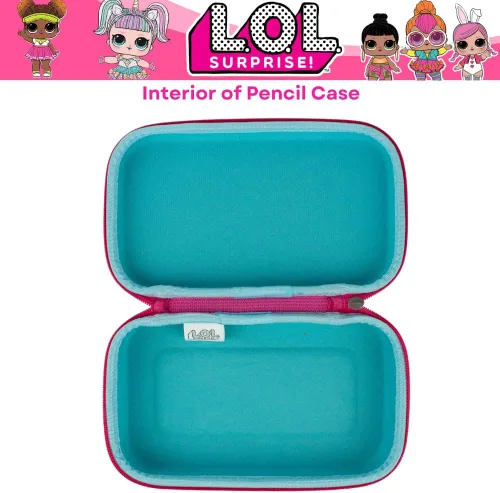 Miniatura 7 de Innovative Designs Set de estuches para lápices LOL Surprise Dolls con pegatinas LOL y bolígrafos de gel para niñas, moldeado con cierre de L.O.L