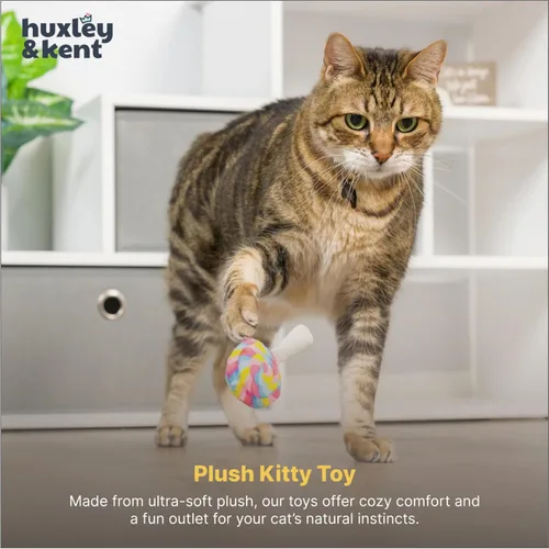 Miniatura 6 de Huxley & Kent Juguete de Peluche para Gatos - Juguete Interactivo de Hierba Gatera para Gatos y Gatitos - Suave con Crujido y Hierba Gatera