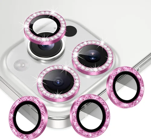 Miniatura 47 de AGVEE Paquete de 6 protectores de lente de cámara para iPhone 14 Pro de 6.1 pulgadas/14 Pro Max de 6.7 pulgadas, con diamantes brillantes y anillo
