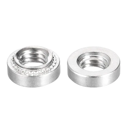 Miniatura 4 de uxcell Tuercas autoadhesivas, # 10-32 x 0.12 pulgadas, tuerca remachadora de acero inoxidable, cabeza redonda, acero inoxidable, fijación