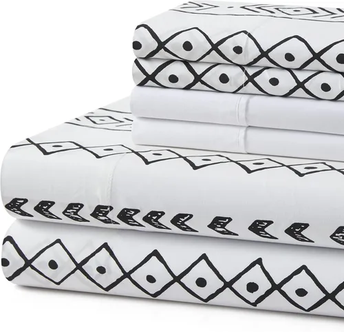 Miniatura 48 de Marina Decoration Ropa de cama ultra suave y sedosa con bolsillo profundo con estampado rico de rayón derivado de bambú para todas las estaciones