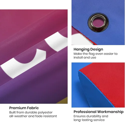 Miniatura 5 de Bandera personalizada de 2 x 3 pies, banderas personalizadas para exteriores, haz tu propio logotipo, foto, imagen, texto, banderas de jardín