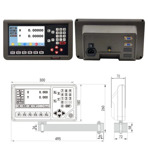 Miniatura 3 de Juego de codificador de escala magnética de lectura digital DRO de 2 ejes, juego de codificador de escala magnética 5um Bridgeport Torno de metal