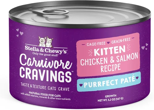 Miniatura 13 de Stella & Chewy's Carnivore Cravings Purrfect Paté - Alimento húmedo prémium sin granos para gatos, receta de atún y calabaza, alto en proteínas