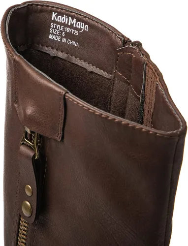 Miniatura 5 de GLOBALWIN Botas altas hasta la rodilla para mujer, botas de equitación cómodas para mujer, tacón bajo