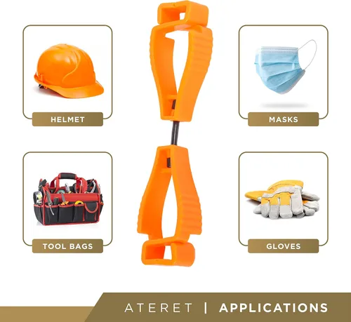 Miniatura 4 de ATERET Clips de guantes para guantes de trabajo, soporte para guantes para trabajo, construcción, exteriores