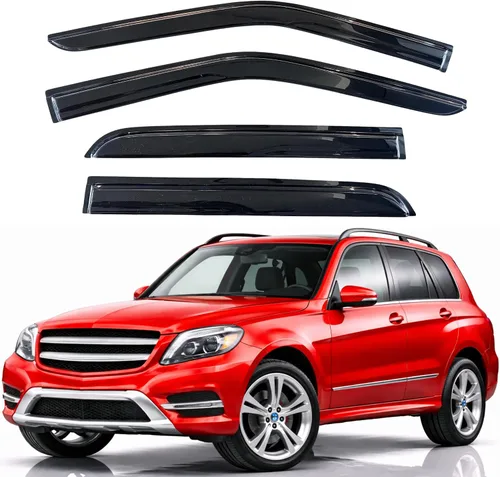 Miniatura 328 de KPY Visor de ventana compatible con Hyundai Tucson 2021-2025, 4 piezas de deflector de ventilación para ventana lateral, estilo Mugen, protector