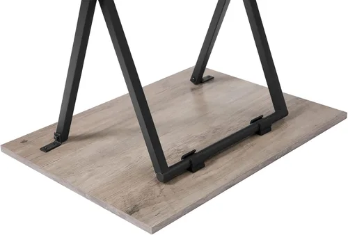 Miniatura 9 de HOOBRO Mesas Plegables para TV, Juego de 4 Bandejas de TV con Estante de Almacenamiento, Mesa Auxiliar Industrial para Comer en el Sofá, Mesa