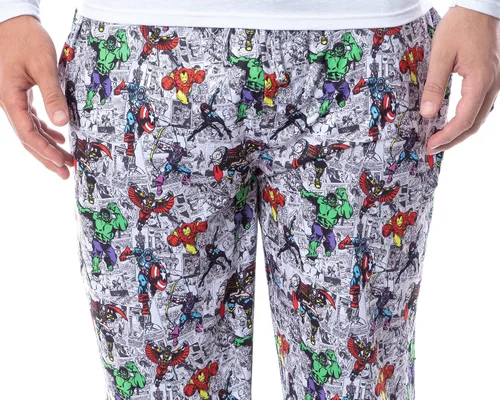 Miniatura 3 de Marvel - Pantalones de pijama para hombre, diseño de cómic de superhéroe, de Los Vengadores